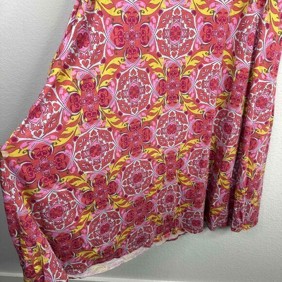 Soft Surroundings Dress Womens Petite Large Floral Abstract Sleeveless Boho Maxi - Picture 5 of 8